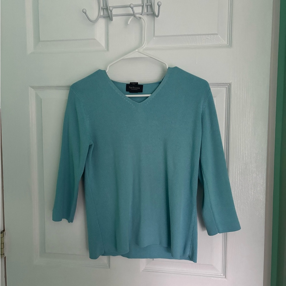 Van Heusen Aqua V-Neck Sweater
